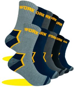 Chaussettes de Travail PS PROUTHS Homme Renforcées Assortiment - Semelle Rembourrée, Coton, Talon et Pointe Renforcés, D
