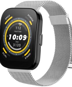 Bracelet en métal Acier Double Aimant Amazfit Bip 5 Cheetah Compatible avec Magnétique