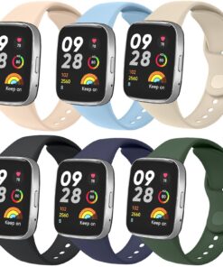 Bracelet Wanmei Active/Lite pour Redmi Watch 3, Sécure et Confortable en Silicone, 6 PiècesCompatible avec Redmi Watch 3