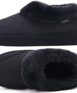 COFACE Femmes Pantoufles Intérieur Extérieur Micro Suede Warm Col Fonctionnelle Faux Fourrure