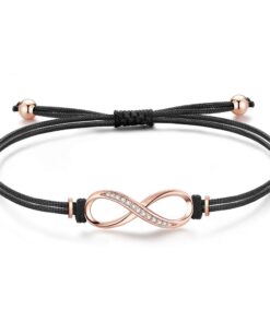 Jrêveinfini Bracelet Argent Sterling 925 Femme, Fait Main, Idée Cadeau Anniversaire Fête des Mères, Réglable 14+9cm