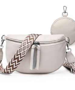 Sac Banane Femme Chic Noir Grande Capacité Bandoulière pour Femmes Petits Sac a Main Amovible Porte-Monnaie Végétalien S