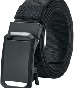 Ceinture élastique LionVII pour homme, réglable et extensible, boucle automatique, 130 cm