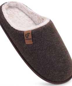 COFACE Chaussures de Maison Homme Hiver Chaussons Chauds Mémoire de Forme Taille 40-49