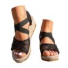 Chaussures Antidérapantes et Respirantes en Été pour Femme | Sandales Compensées Bout Ouvert | Comfortable Talon Platefo