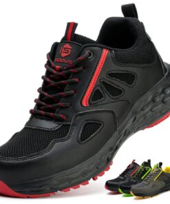 ISOOUS Chaussures de Sécurité Antidérapantes pour Hommes et Femmes Légères Embout Plastique Cuisine
