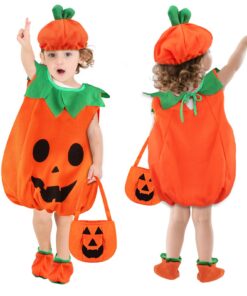 Costume de citrouille d'Halloween en taille unique pour enfants