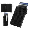 Portefeuille Homme RFID Blocking en Fibre de Carbone et Aluminium | Capacité 12 Cartes avec Pince à Billets | Boîte Cade