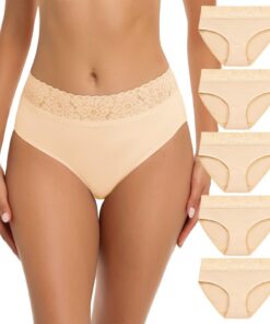 Wealurre Culotte Femme Coton Confort Slips Respirant Hipster Lot de 5