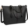 Sac NUBILY Cabas Femmes En Pu Cuir Grand Imperméable Portable 15.6 Inch Sac Ordinateur Voyage Épaule
