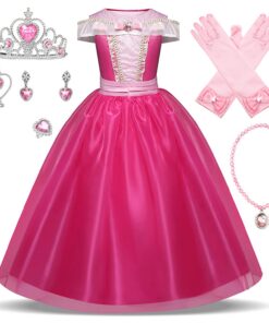 Robe de Princesse Rose pour Fille - New front New front - Costume de Noël et Carnaval, 130CM