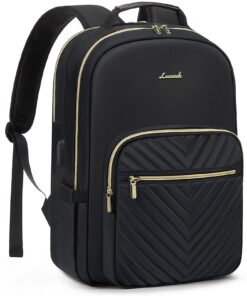 LOVEVOOK Sac à dos Femme Impermeable et Antivol OEKO-TEX, Grande Capacité avec USB Port, Pour Collège et Affaires 15.6 P