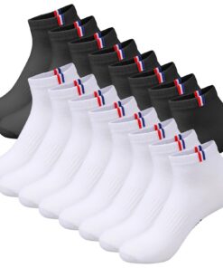 VEGCOO Chaussettes Sport Respirantes Absorbant la Transpiration Paires Homme Femme Taille 38-42