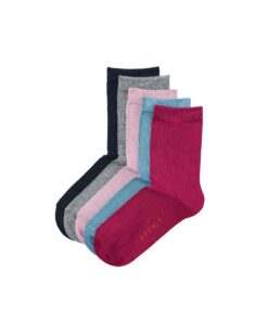 ESPRIT mixte enfant solid mix 5-pack chaussettes respirantes coton biologique renforcées extra-douces sur la peau mix un