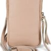 StyleBREAKER Sac à bandoulière en cuir pour téléphone Vieux rose-Vieux rose-02012374