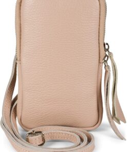 StyleBREAKER Sac à bandoulière en cuir pour téléphone Vieux rose-Vieux rose-02012374