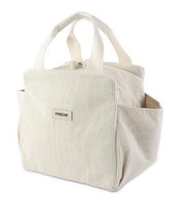 Sac Isotherme Repas Beige pour Enfant | Grandes Poches Latérales | 12L | Glacière ISO | Pique-Niques Travail École