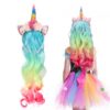 Hifot Serre-tête Licorne avec Perruque Deco Anniversaire Licorne,Fête Deco Anniversaire Licorne,Hifot Serre-tête Licorne