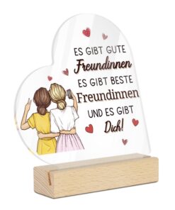 Putuo Decor table décoration amitié acrylique Inscription « Meilleures Ami(e)s » cadeau pour meilleure amie anniversaire
