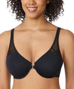 DELIMIRA Grande Taille Soutien-Gorge Femme Invisible Fermeture Devant avec Armature Decolleté Plongeant Dos Nageur