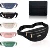 Sac Banane Mode Unisexe Voyage avec 3 Poches Zippées pour Femme Homme
