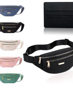 Sac Banane Mode Unisexe Voyage avec 3 Poches Zippées pour Femme Homme
