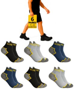 Chaussettes de Travail PS PROUTHS – Homme et Femme – Coton – Respirantes – Durables – Confortables