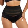 Culottes gainantes haute taille pour femme amincissantes avec bordure en dentelle - Sous-vêtements de rangement - Taille
