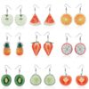Boucles d'Oreilles Femme Argent Pendantes Ananas Cadeau Anniversaire Boucles d'Oreilles Femme Argent Pendantes Pomme C