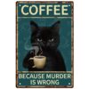 GLOBLELAND Café Signe Mur Vintage Métal Rétro Plaque Affiche pour Maison Bar Restaurant 11.8 × 7.9 Pouces Décoration