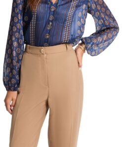 Morgan Chemisier V-Neck Femme Sans Manches à Manches Courtes pour Bureau et Casual, Matière Respirante et Écologique, Ta