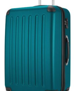 Valise Résistante en ABS avec TSA, Réglable et Léger - 4 Roues, 75 cm, 119 L, Vert Aqua