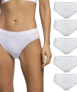 POMPEA Slip Seamless Vêtements de Corps de Sport Femme Lot de 5 - Sécheresse corporelle, Respirabilité, Confort Élevé -