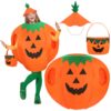 Costume Hifot Citrouille Enfant Halloween Réellement Populaire Sac Citrouille Chapeau Citrouille, Déguisement Citrouille