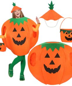 Costume Hifot Citrouille Enfant Halloween Réellement Populaire Sac Citrouille Chapeau Citrouille, Déguisement Citrouille