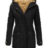 Manteau Femme Hiver Chaud Parkas Blouson Veste Polaire à Capuche Casual Doudoune Zippée Global Recycled Standard