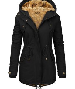Manteau Femme Hiver Chaud Parkas Blouson Veste Polaire à Capuche Casual Doudoune Zippée Global Recycled Standard
