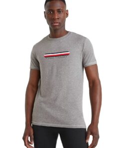 Tommy Hilfiger T-Shirts Manches Courtes Homme Mode Élégante à Porter Entraînemment et Casual