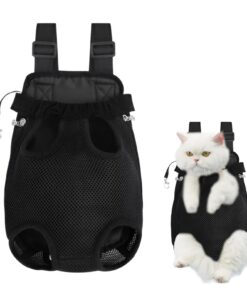 Sac à dos noir régulable pour animaux de compagnie - Randonnée - Voyage - Pour petits chiens et chiots