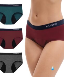 Culottes menstruelles coton femme INNERSY lavables protection anti-fuite lot de 3 OEKO-TEX_standard_100