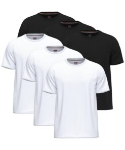 SoftSpun Lot de 6 t-shirts pour homme en 100 % coton | Meilleure qualité T-shirt uni col rond pour hommes OEKO-TEX STAND