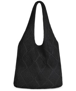 Sac Fourre-Tout Aucuu Femme en Crochet pour Shopping et Vie Quotidienne Sac Fourre-Tout Tendance Aucuu en Crochet pour