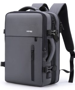 HOMIEE Sac à Dos Cabine 40L Antivol, Sac de Voyage Imperméable pour Ordinateur 15,6" avec Port USB, Sac de Voyage Expans