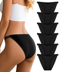 Dawnrole sous-vêtements Femmes Knickers sans Couture Culottes Douces et Confortables Bikini Dames Usage Quotidien Pack 6