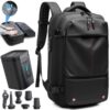 Sac à dos de voyage sous vide extensible 62L à compression d'air, sac antivol pour voyage en vacances