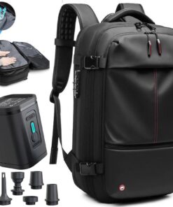 Sac à dos de voyage sous vide extensible 62L à compression d'air, sac antivol pour voyage en vacances