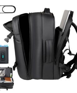 Sac à dos de voyage 60 l avec système de compression extensible - Économie d'espace et résistant à l'eau - Facile à empo