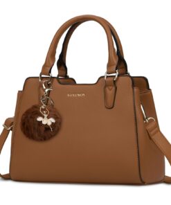 IGOLUMON Sac à Main Femme Marron - Cuir - Besace Sacoche - Université - Travail - Grandes Capacités