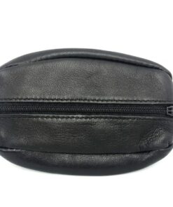 Charmoni Portefeuille Homme de Qualité Supérieure Noir Grand Fermeture Éclaire Cuir Véritable pour Poches Pantalon ou Ve