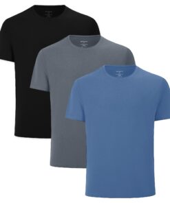 Netdraw T-shirt en coton viscose de bambou ultra doux pour hommeulaire, élégant, confortable, manches courtes, col rond,